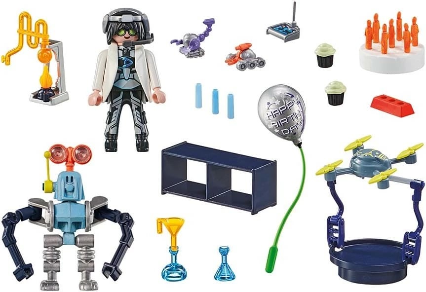 Set figurina Playmobil My Life 71450, shkencëtar me robotë, plastikë