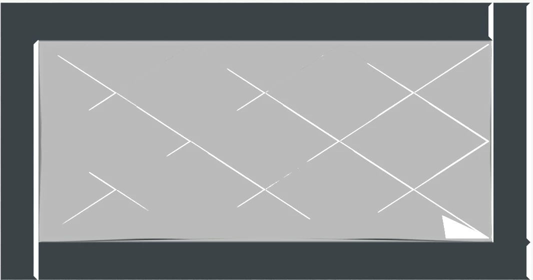 Pasqyrë dekorative, ngjyrë fume dhe e bardhë, Skye Decor, 60x120cm