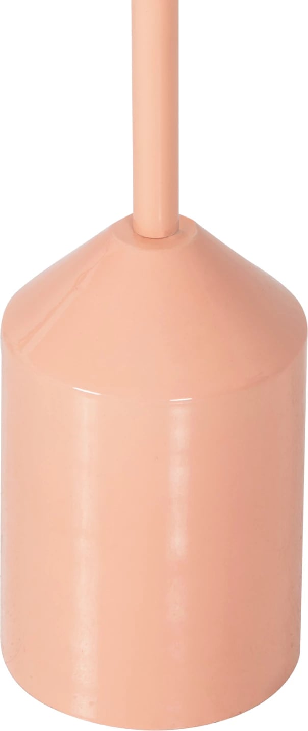 Tavolinë anësore BOMBAY FH4251.08 metalike, ngjyrë salmon me sipërfaqe tavoline me pika Φ25,5x51Hcm