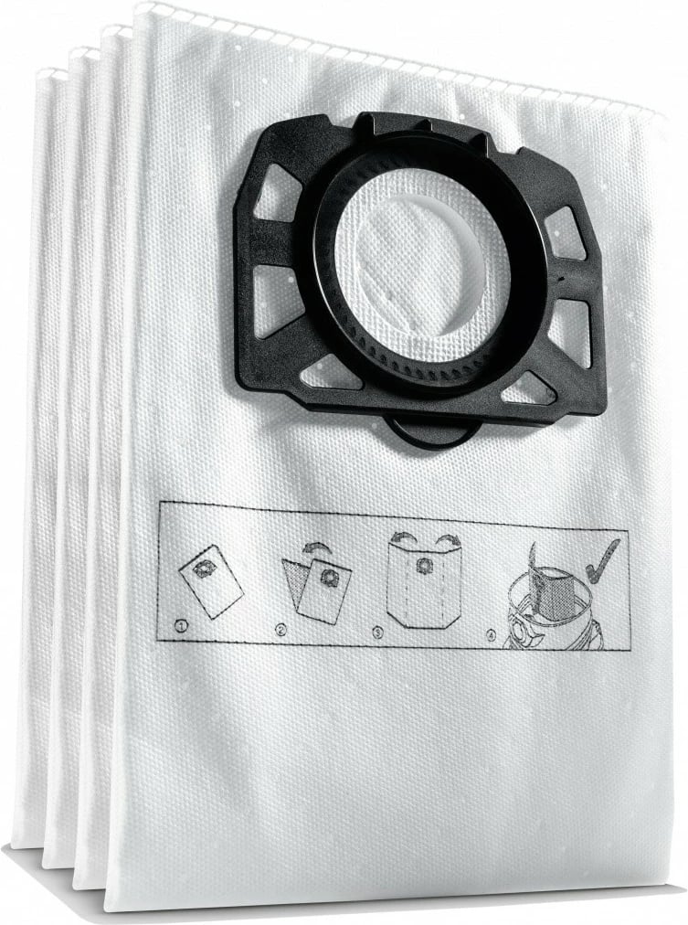 Qese filtri, Karcher, 2.863-006.0, për WD4/WD5/WD6, material jo-i endur, set 5 copë