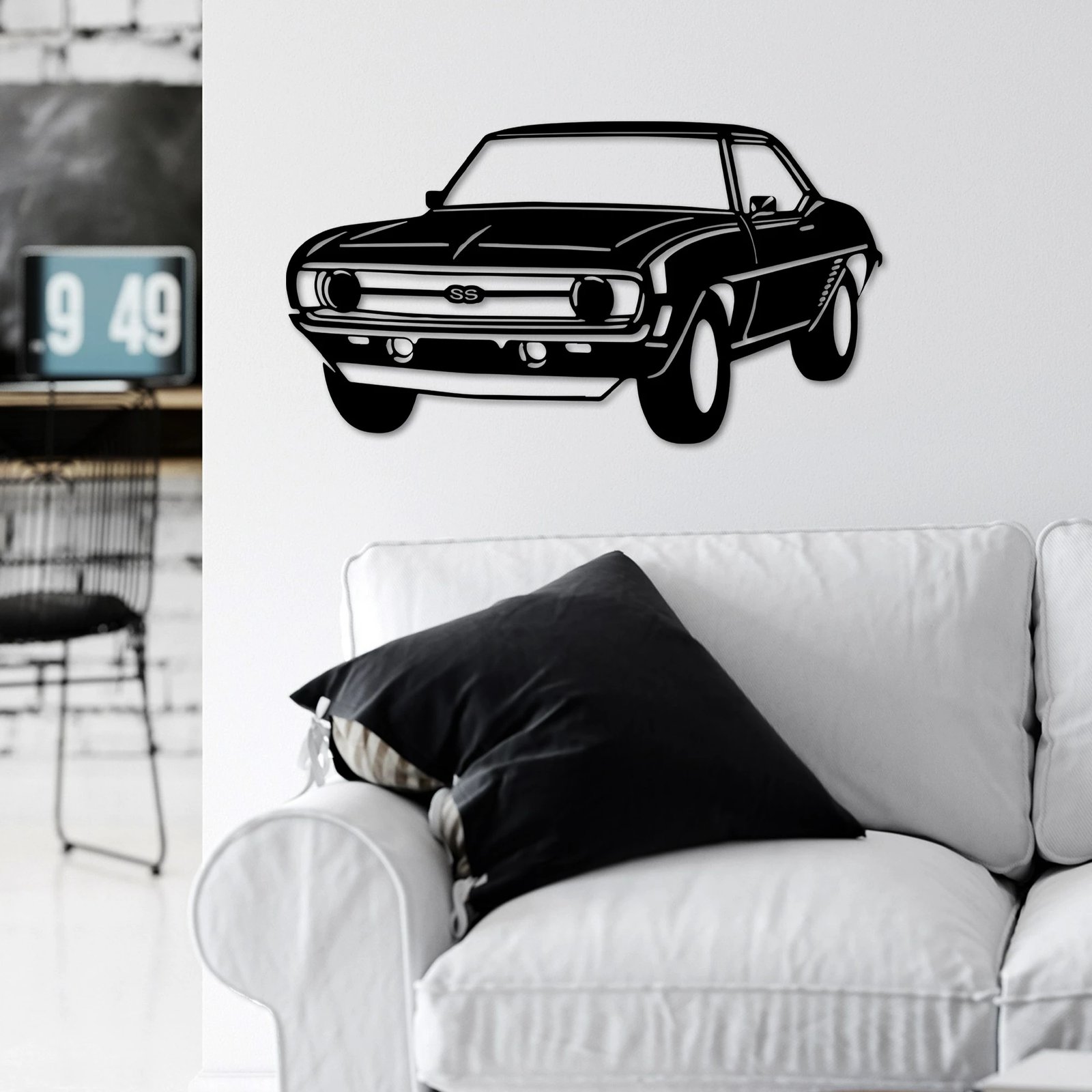 Aksesor dekorativ metalik për mur, Wallity, Chevrolet Camaro SS