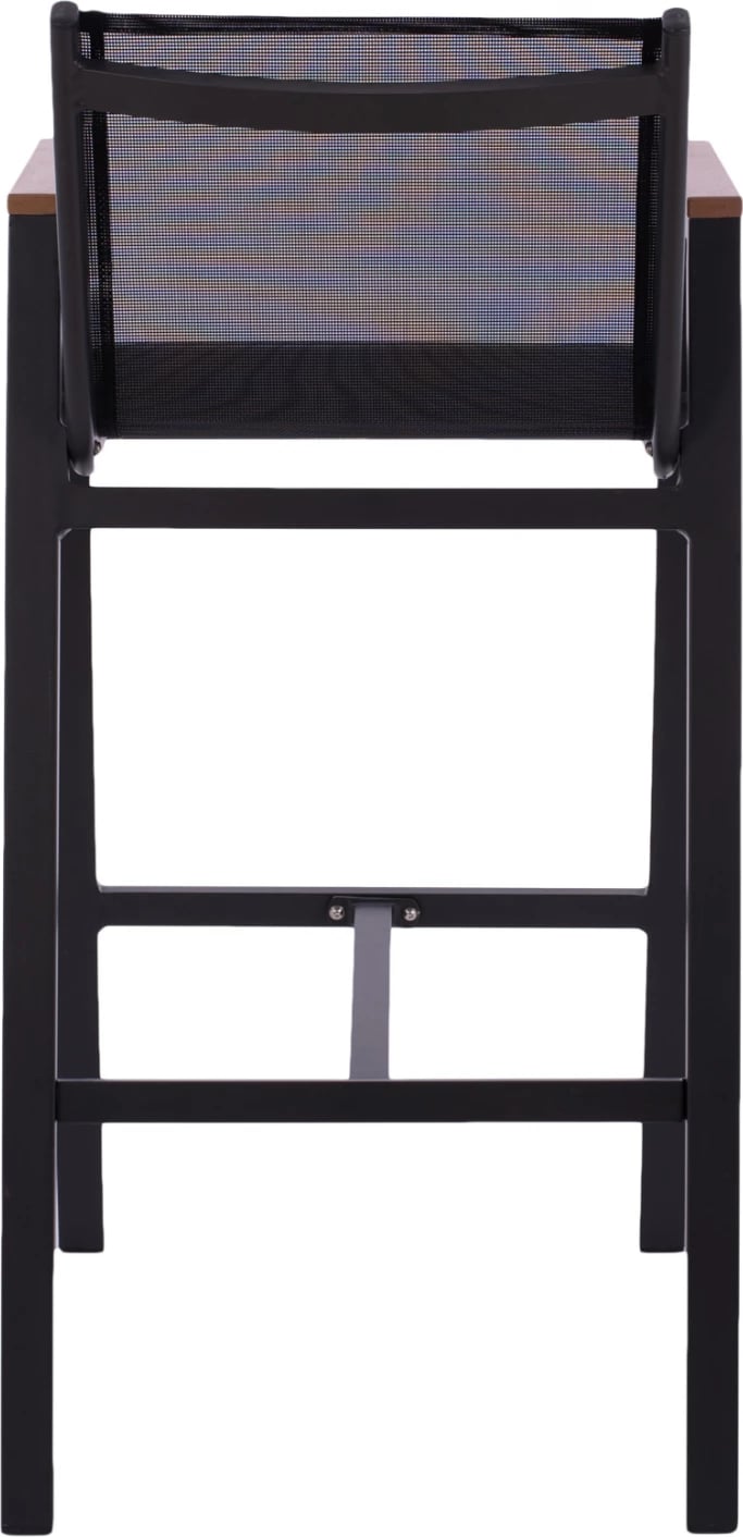 Karrige për bar alumini, ngjyrë qymyr druri, me polywood, 52 x 58 x 108 cm. FH5790.02