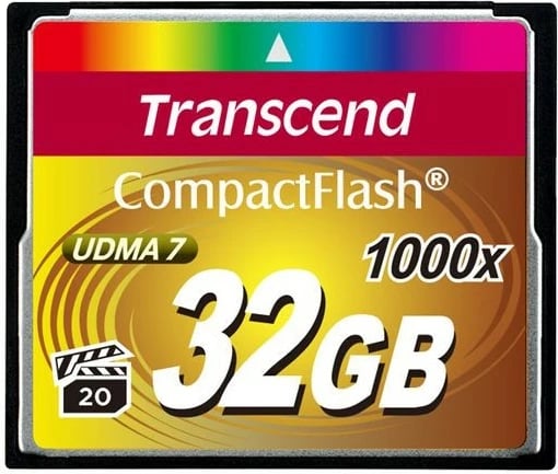 Kartelë memorie Transcend CompactFlash 1000x 32GB, MLC, 160MB/s, e zezë