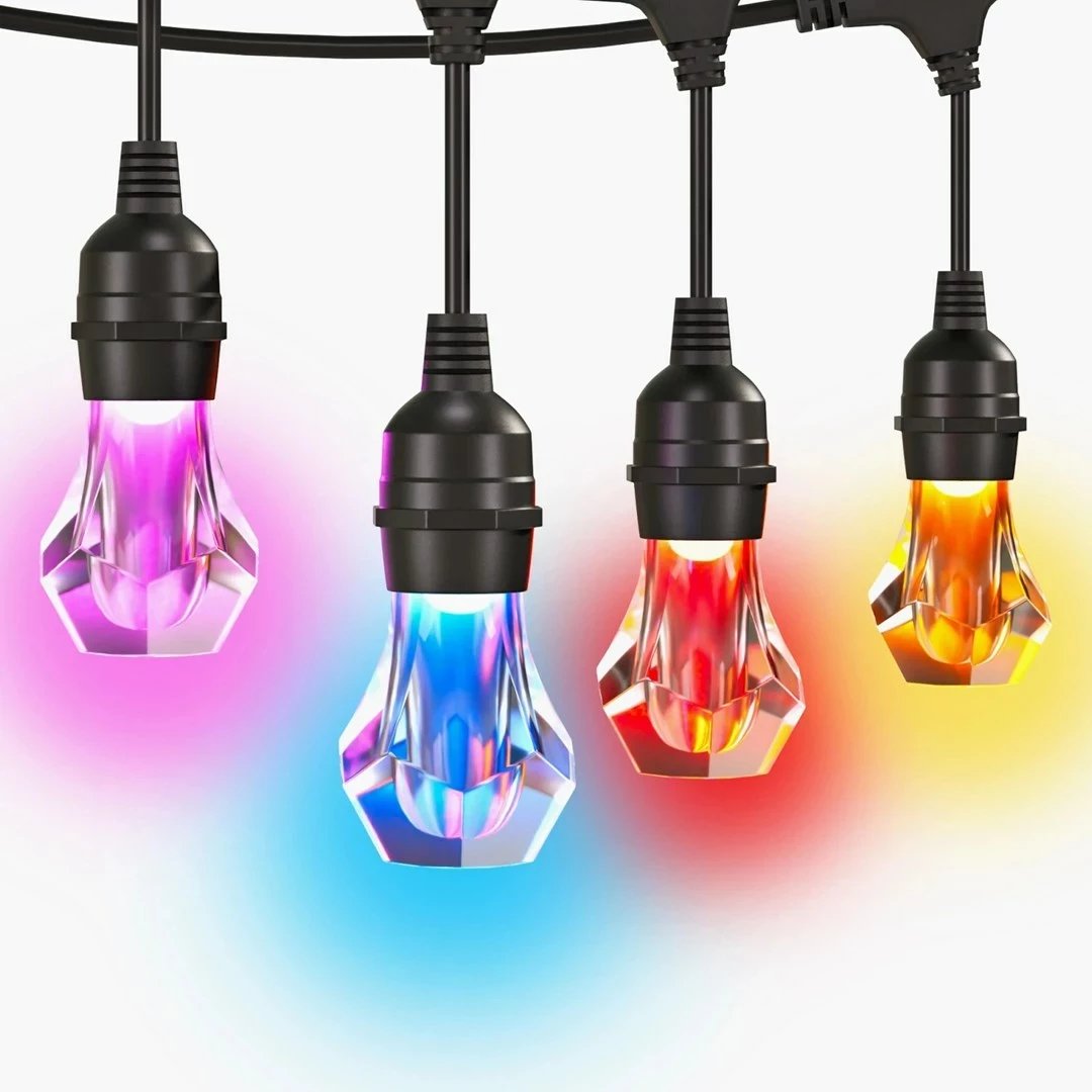 Ndriçim i mençur për kopsht Nanoleaf NF084K02-40SLO, Wi-Fi/Bluetooth, i zi
