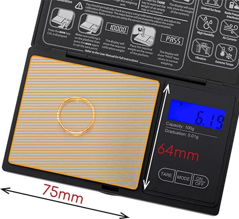 Peshore precize, Adler, AD 3176, kapacitet 100 g / saktësi 0.01 g, ekran LCD me ndriçim, e zezë