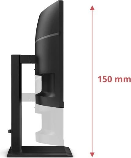 Monitor i lakuar AOC CU34E4CV 34'' WQHD 3440x1440 120Hz VA HDR10 USB-C 90W KVM HDMIx2 DP RJ45 Altoparlantë, i zi