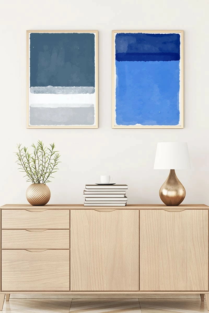 Pikturë dekorative me kornizë, MDF, shumëngjyrëshe, 2 copë, Wallity, Huhu63, 20x30cm