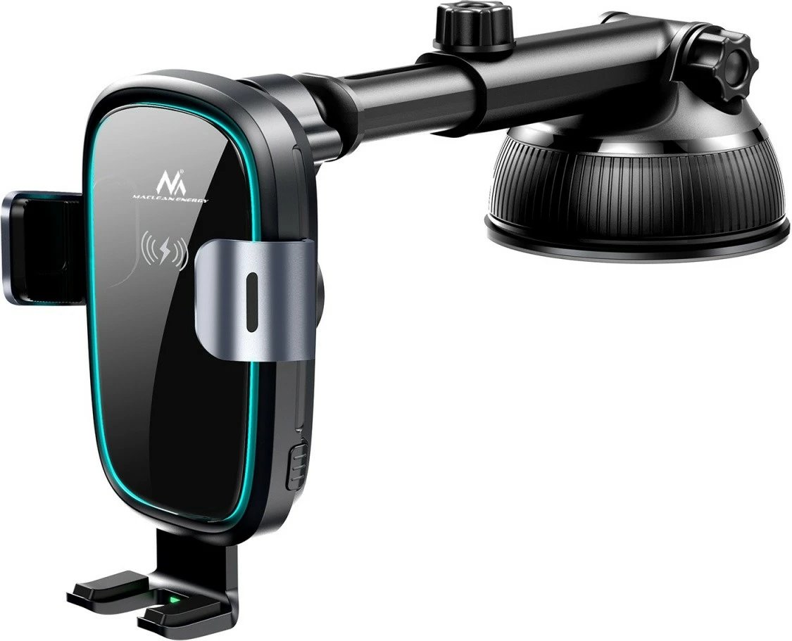 Mbajtës veture Maclean MCE129 me karikim wireless Qi, 15W, i zi