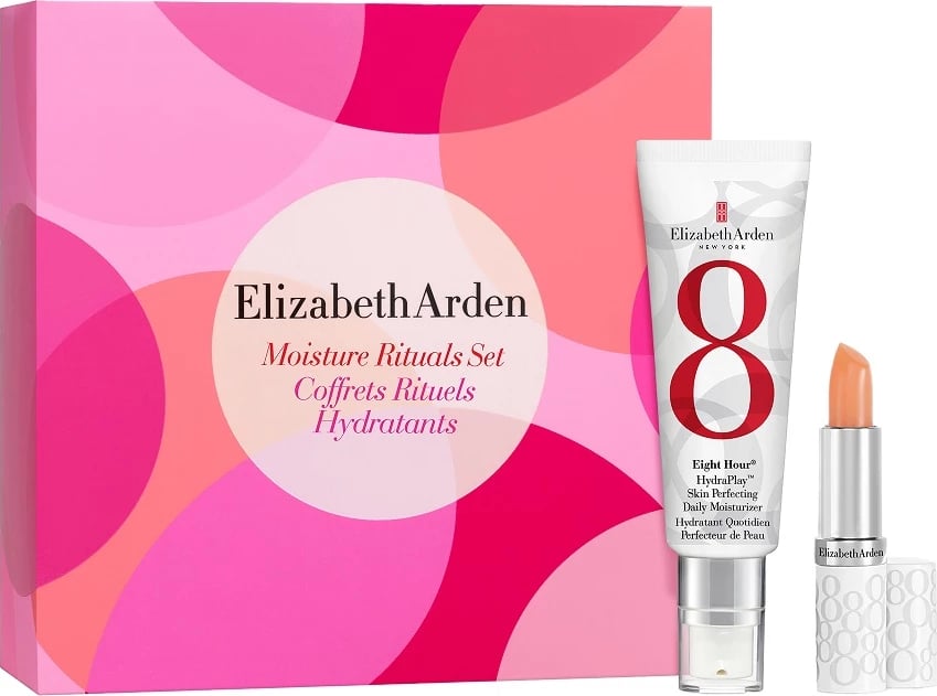 Set krem për fytyrë dhe balsam për buzë Elizabeth Arden Moisture Rituals Hydrating Face Cream 45ml + Lip Balm 3.7g për femra