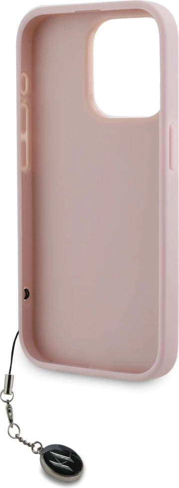 Mbështjellës Karl Lagerfeld Saffiano Rhinestones & Charm për iPhone 15 Pro, Rozë