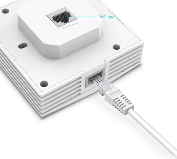 Access Point TP-Link Omada AX3000 EAP650-WALL, WiFi 6, i bardhë, për mur