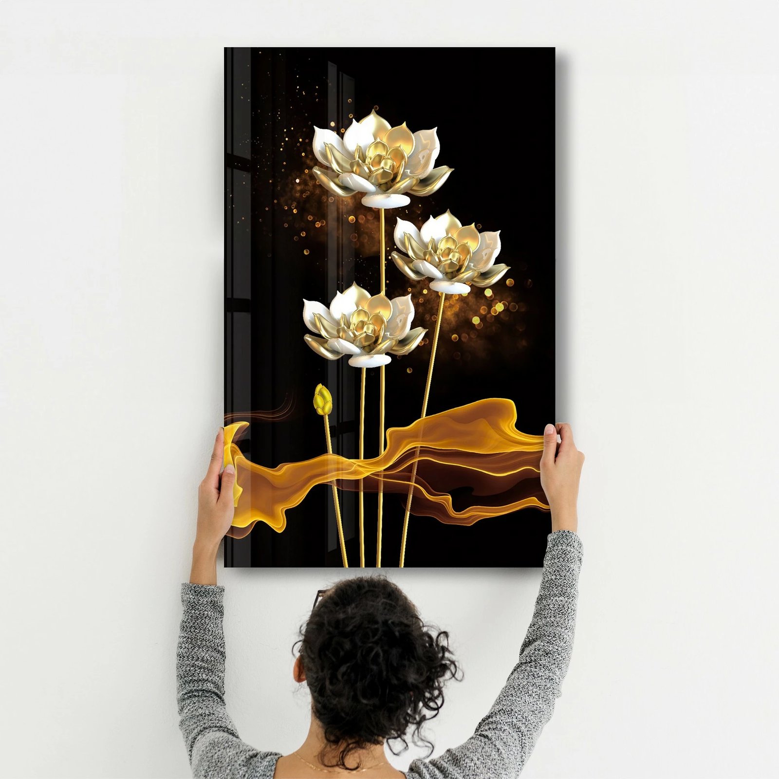 Pikturë dekorative prej xhami të temperuar, Wallity CAM-5077, 46x72cm