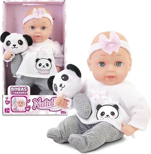 Kukull lodër Artyk Natalia 33 cm me lodër panda, për vajza Kukull lodër Artyk Natalia 33 cm me lodër panda, për vajza