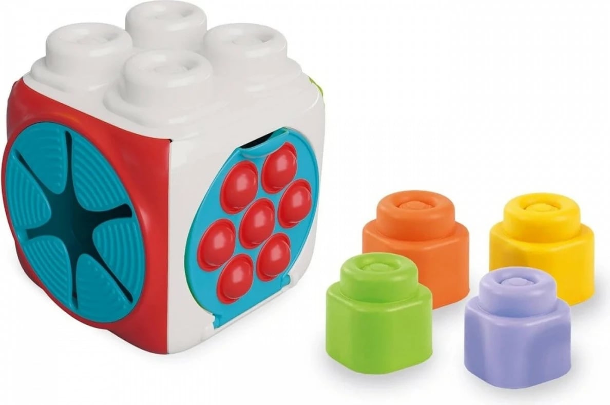 Lodër shqisore Clementoni Clemmy Sensory Block, 4 blloqe të buta, plastikë, shumëngjyrëshe