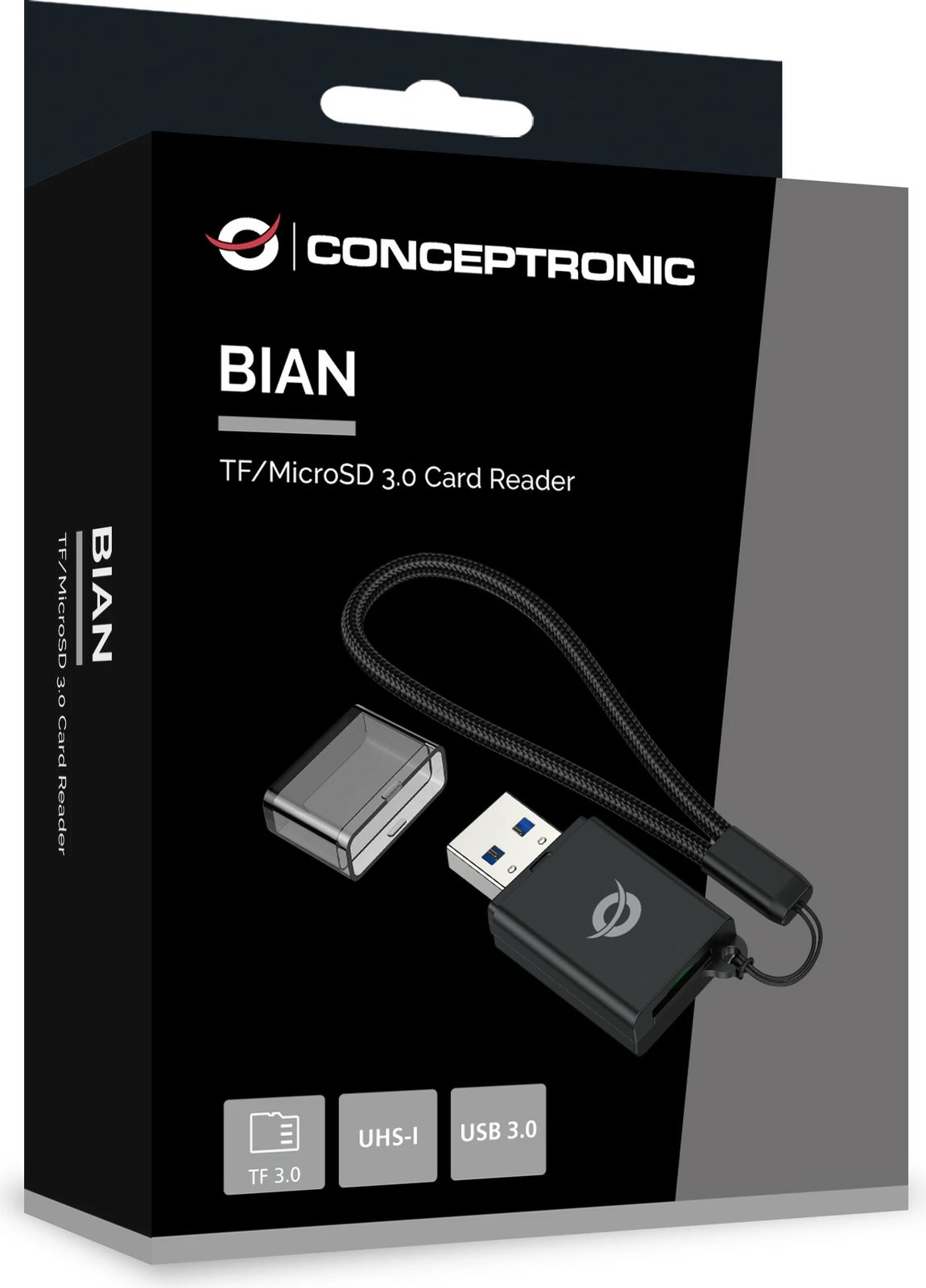 Lexues kartash Conceptronic USB-A 3.0, TF/Micro-SD, i zi