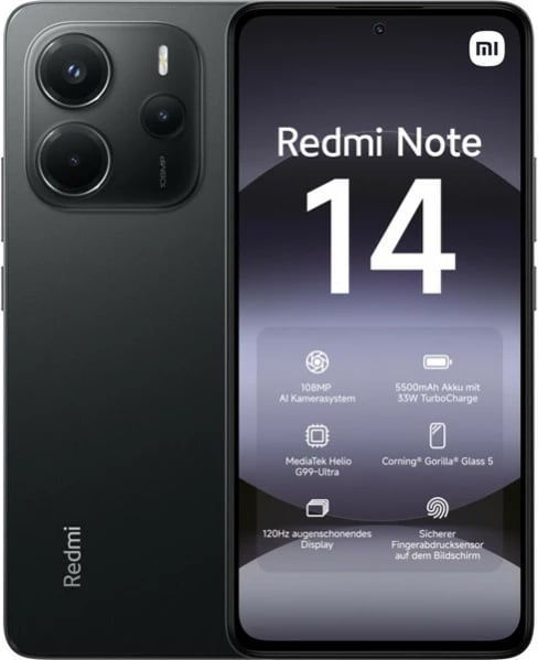 Celular Xiaomi Redmi Note 14, 6.67" 8+256GB, DS, i zi 