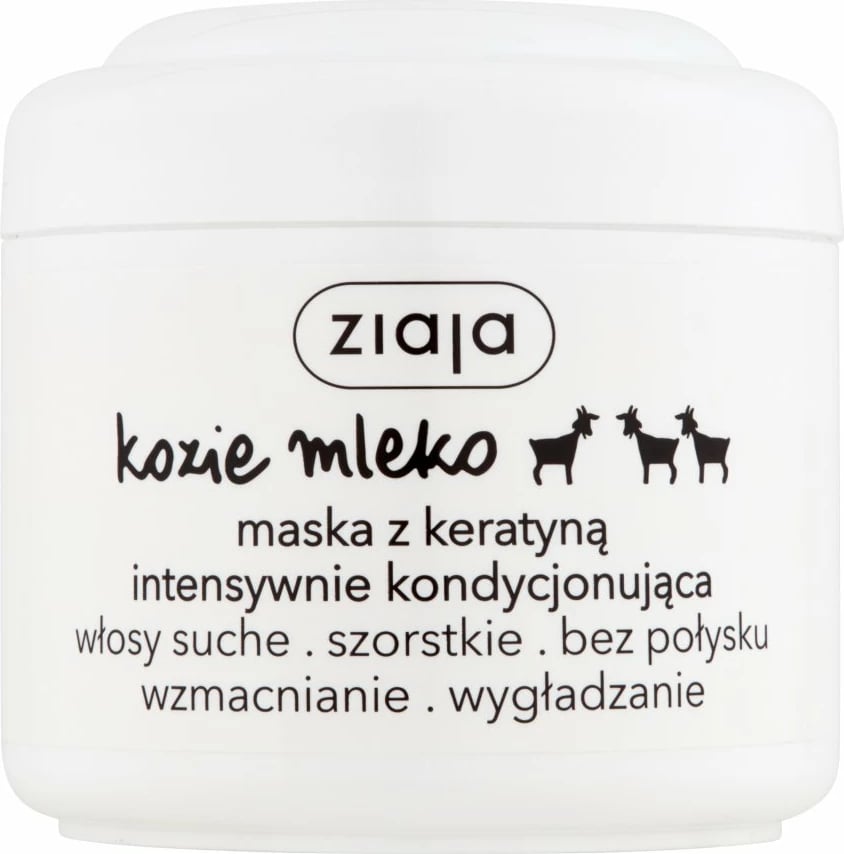 Maskë për flokë për femra Ziaja Goat Milk me Keratinë, 200ml