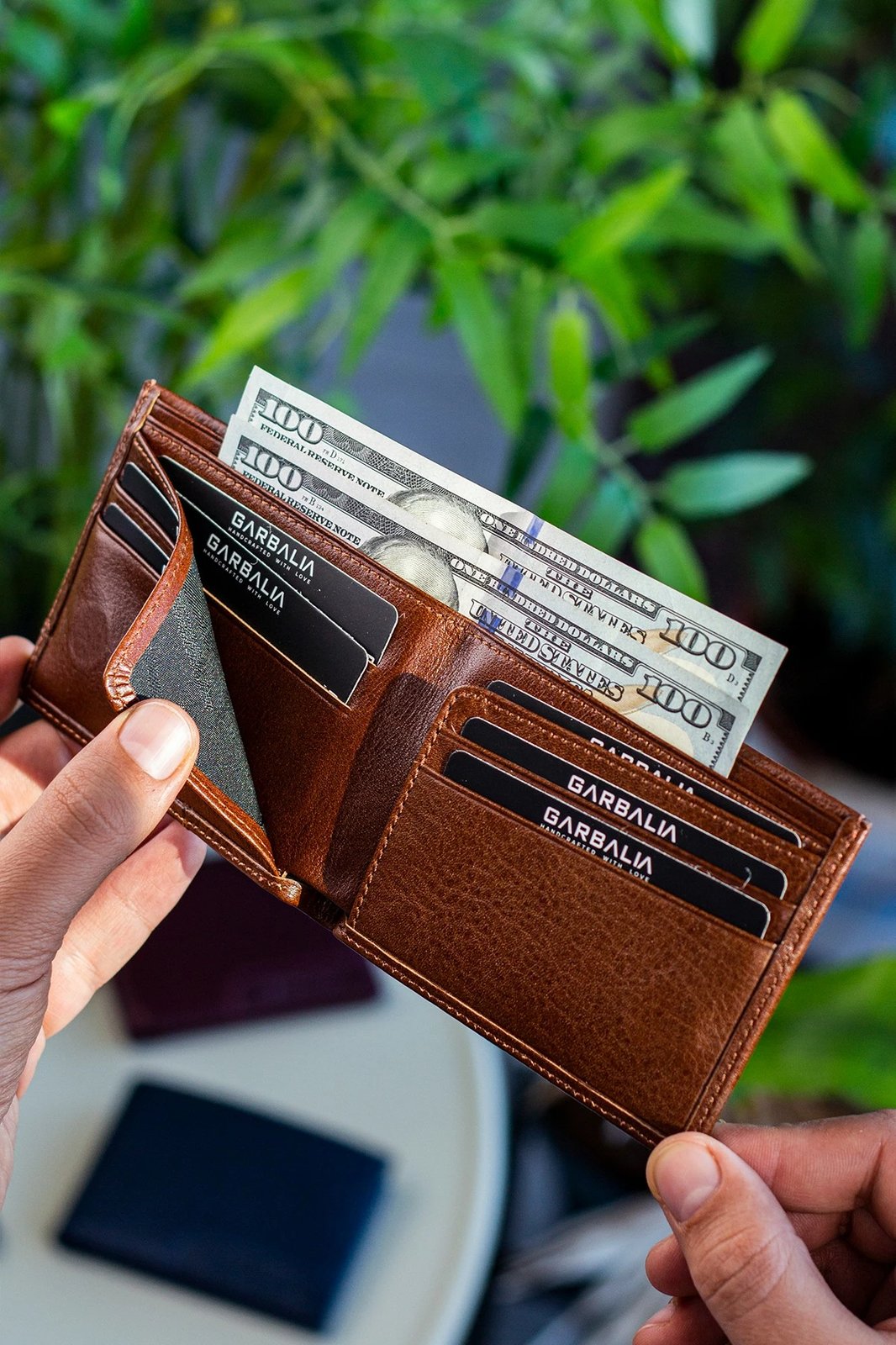 Portofol për burra, lëkurë natyrale, ngjyrë kafe e hapur, Zoozie Bags, David