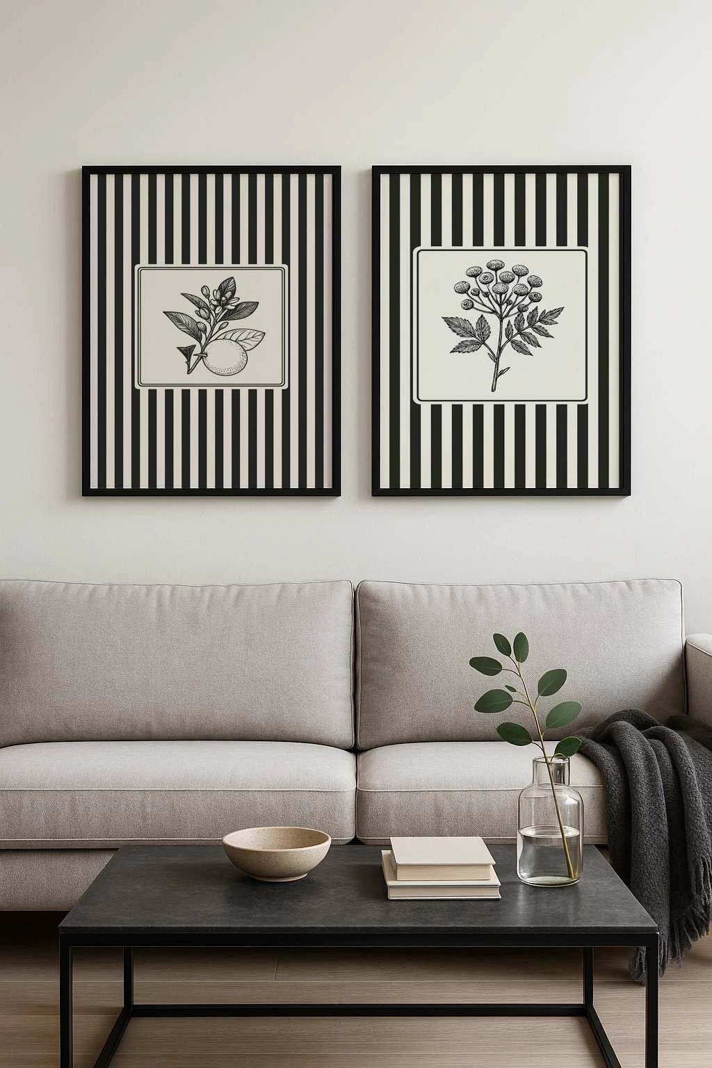 Pikturë dekorative me kornizë, MDF, 2 copë, Wallity, Czgl5, 35x50cm