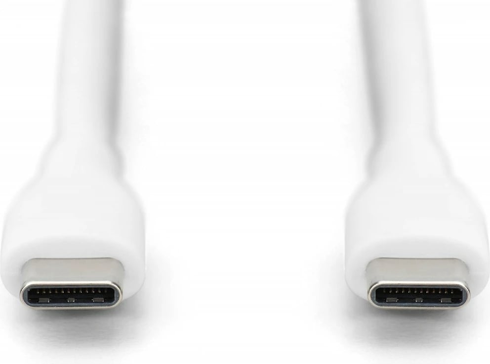 Kabllo silikoni Digitus AK-300341-010-W, USB-C në USB-C, 1m, Bardhë
