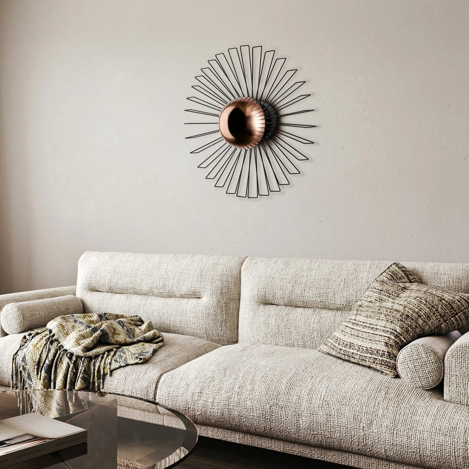 Llambë muri Opviq, Kaya - 15235 - L, ngjyrë e zezë, metal