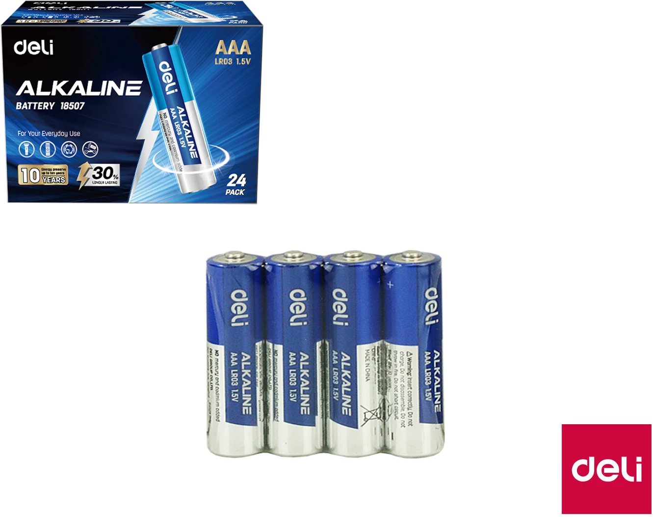 DELI BATERI AAA LR03 18507 4/1