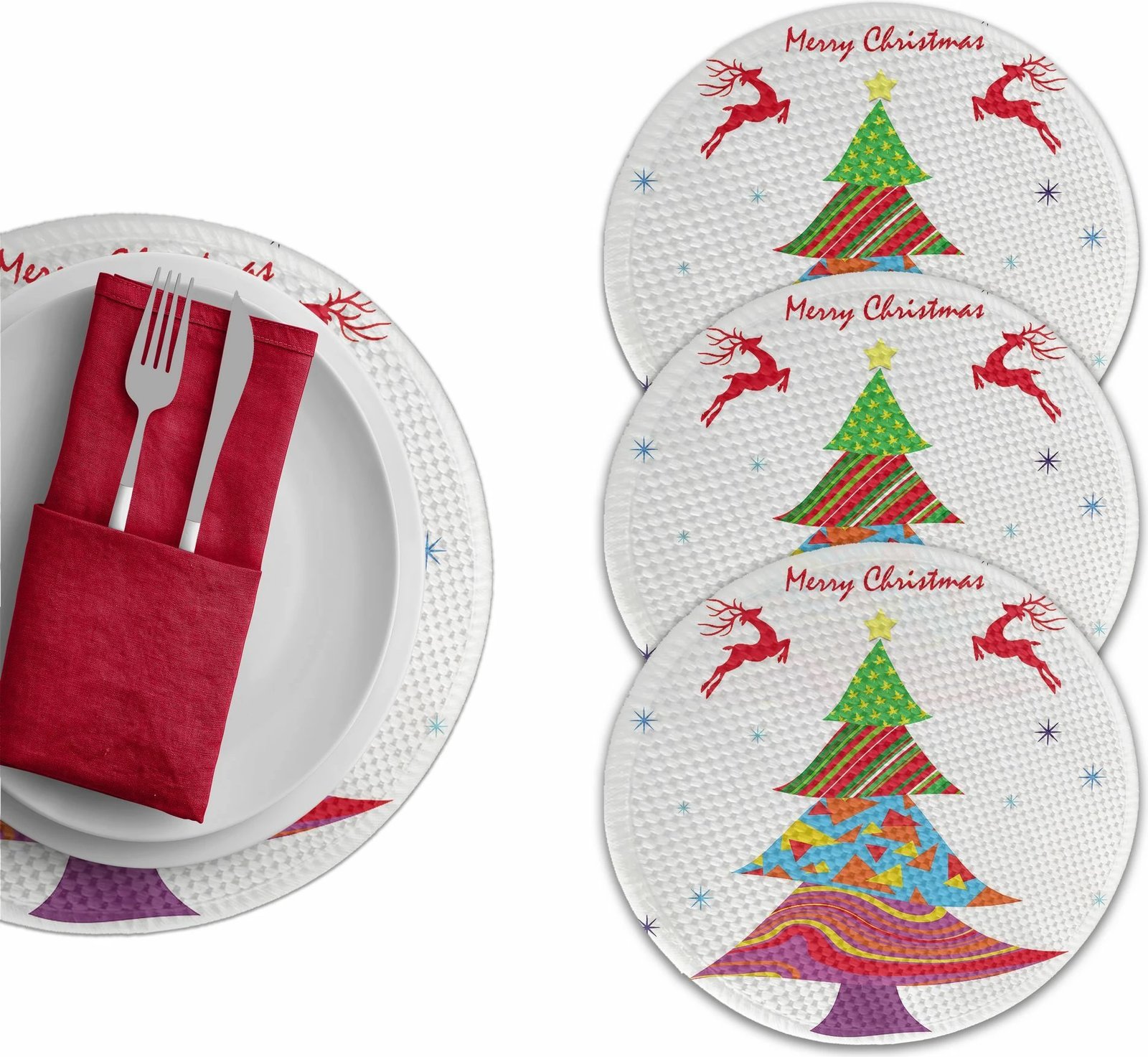 Set nënshtrues tavoline Hermia Concept, shumëngjyrësh, 4 copë, 37cm