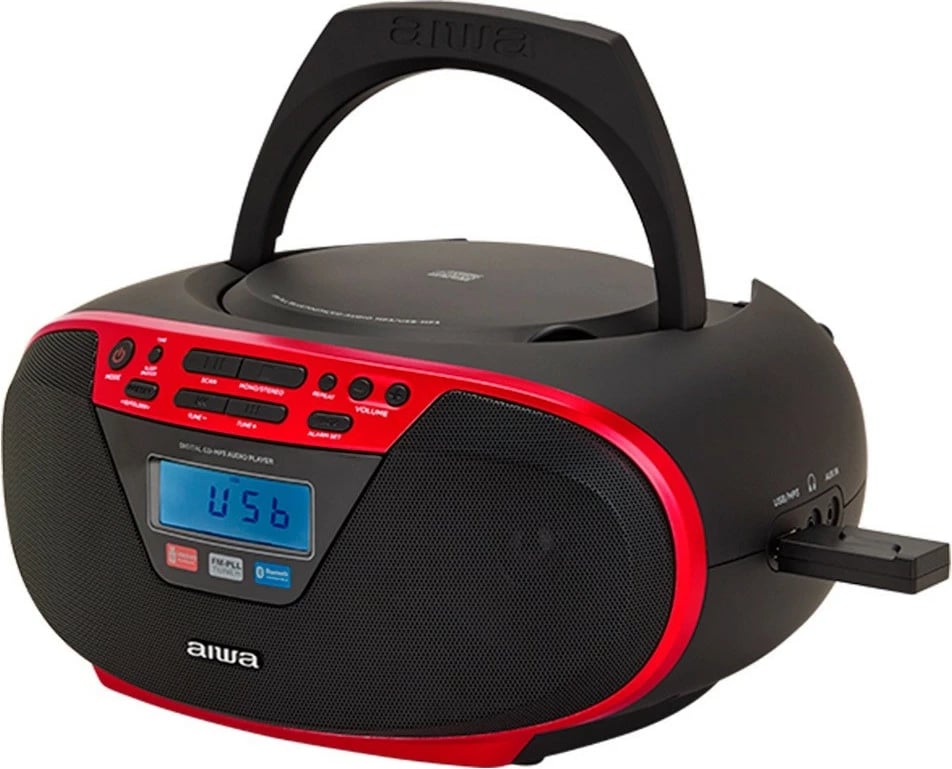 Boombox AIWA BBTU-400RD, CD/MP3, Bluetooth, USB, FM, i zi/kuq