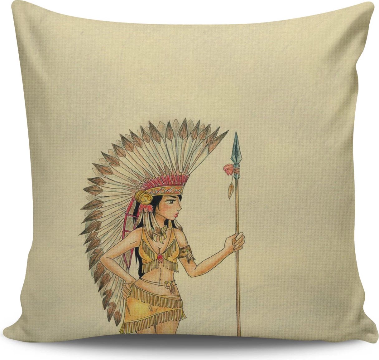 Jastëk dekorativ Aberto Design, NTVKRLNT-7, shumëngjyrësh, 43x43cm