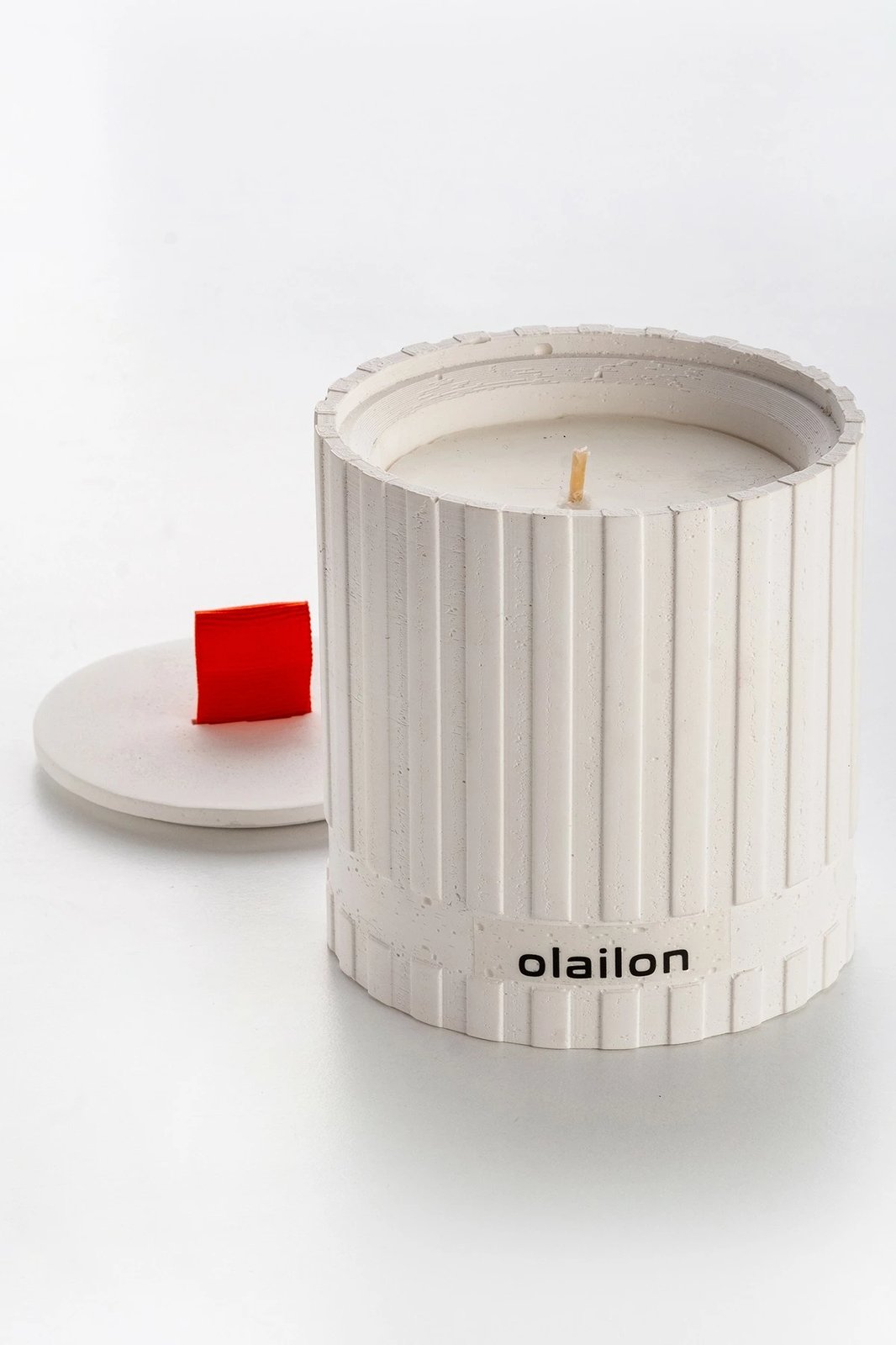 Qiri dekorativ Aberto Design, Sutun, i bardhë, i kuq