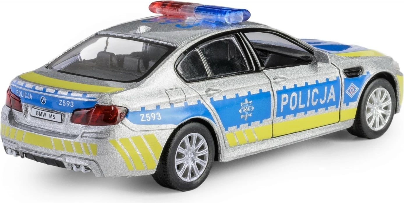Makine lodër policie Daffi BMW M5, 1:43, metal/plastik, argjendtë