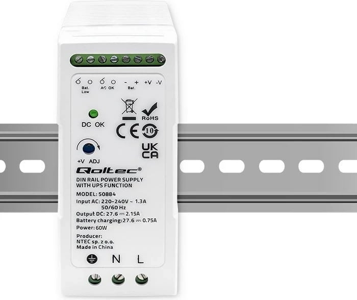 Furnizues energjie Qoltec 50884, 60W, Bardhë