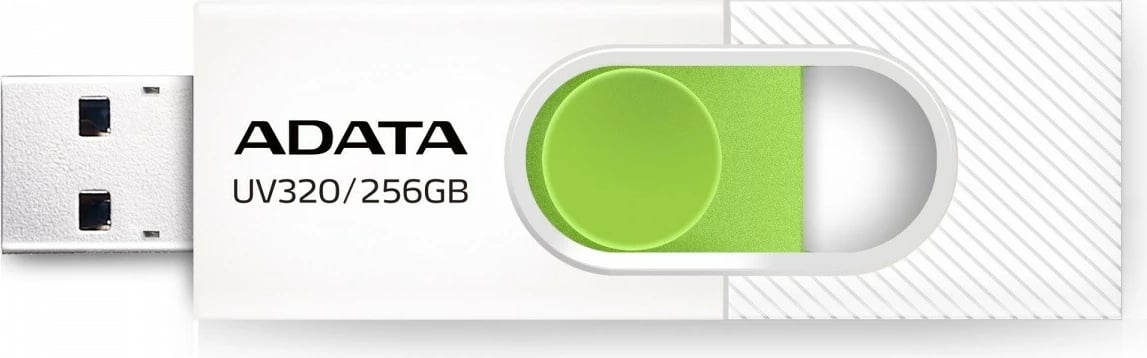 USB memorie, Adata, UV320, 256GB, USB 3.2 Gen 1, bardh e gjelbër