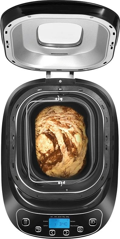 Makineri buke UNOLD 68010, 1 kg, timer i programueshëm, kontroll i thekjes, funksion mbajtje ngrohtë, dritare shikimi, e bardhë