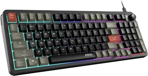 Tastierë mekanike gaming, MSI FORGE GK110, US layout, RGB, USB me kabllo, e zezë