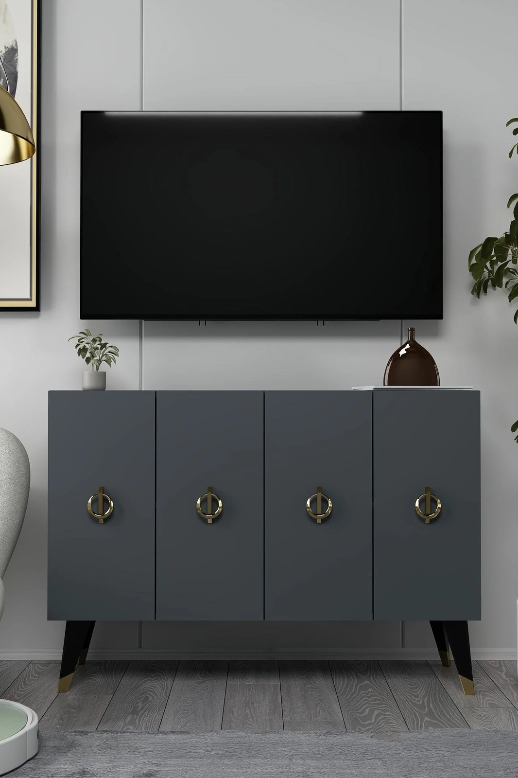 Konsol Skye Decor, anthracite, gold, 8185KM-32