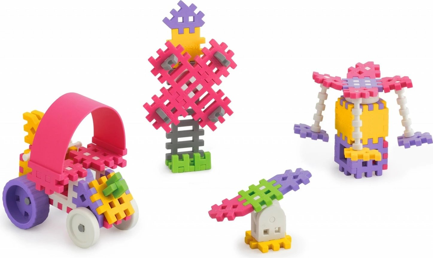 Set lodrash ndërtimi Marioinex Mini Waffle, 70 pjesë, për vajza, shumëngjyrëshe