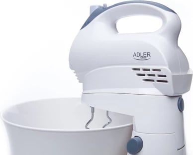 Mikser me tas, Adler AD 4202, 3L, 5 shpejtësi, 300W, turbo, i bardhë/gri