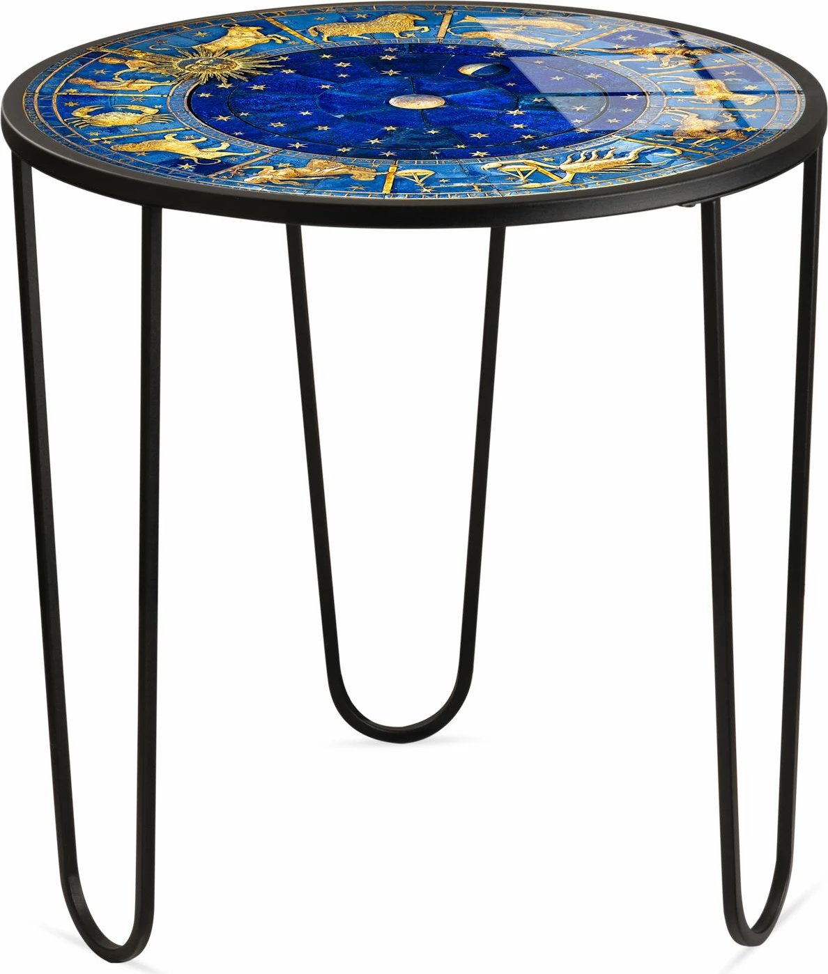 Tavolinë kafeje moderne, xham i temperuar, shumëngjyrëshe, Skye Decor, SHB-033-A