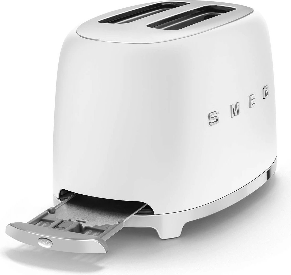 Tostues SMEG TSF01WHMEU, 2 feta, 950W, bardhë mat