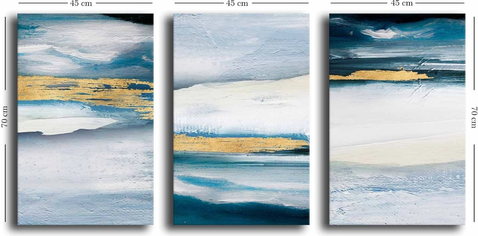 Pikturë dekorative në kanavacë (3 pjesë), Wallity, 3P4570GSC-001