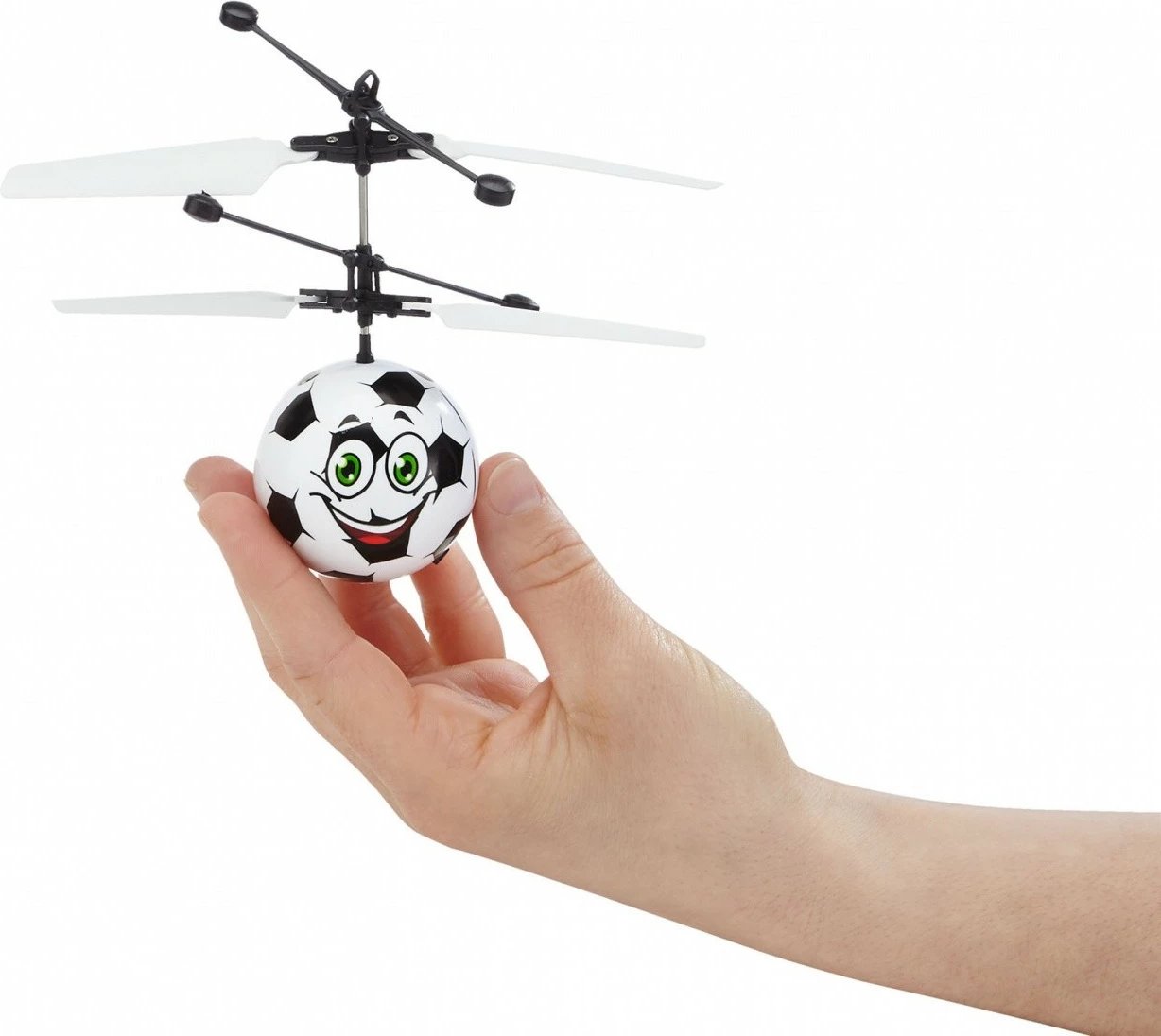 Top fluturues me telekomandë Revell RC Copter Ball, plastikë, me LED, zi/bardhë/blu