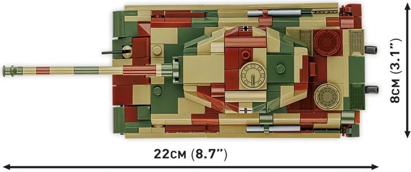 Set blloqesh Cobi Tiger II Königstiger, Historical Collection, 500 pjesë, Kamuflazh
