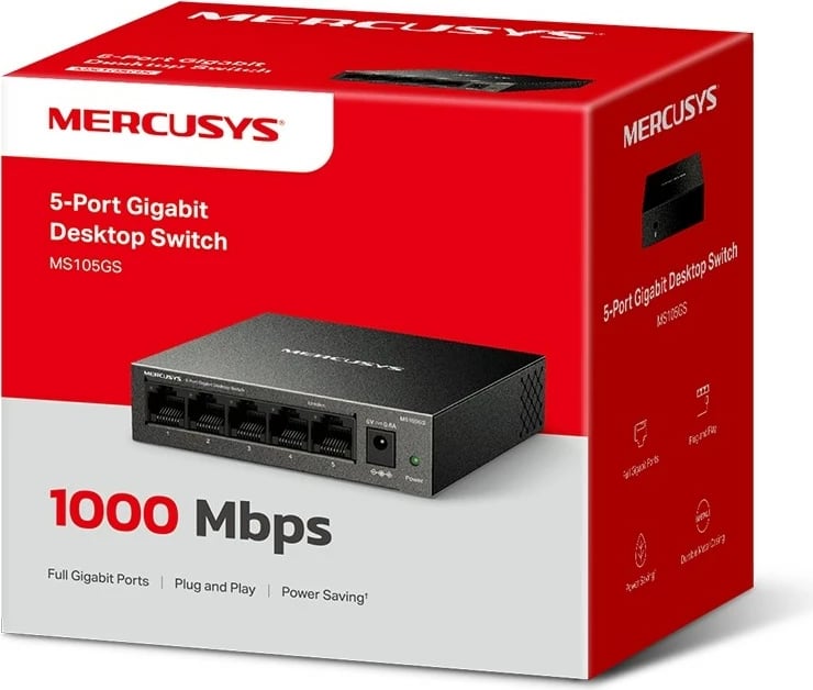 Switch MERCUSYS MS105GS, 5 porta Gigabit, zi