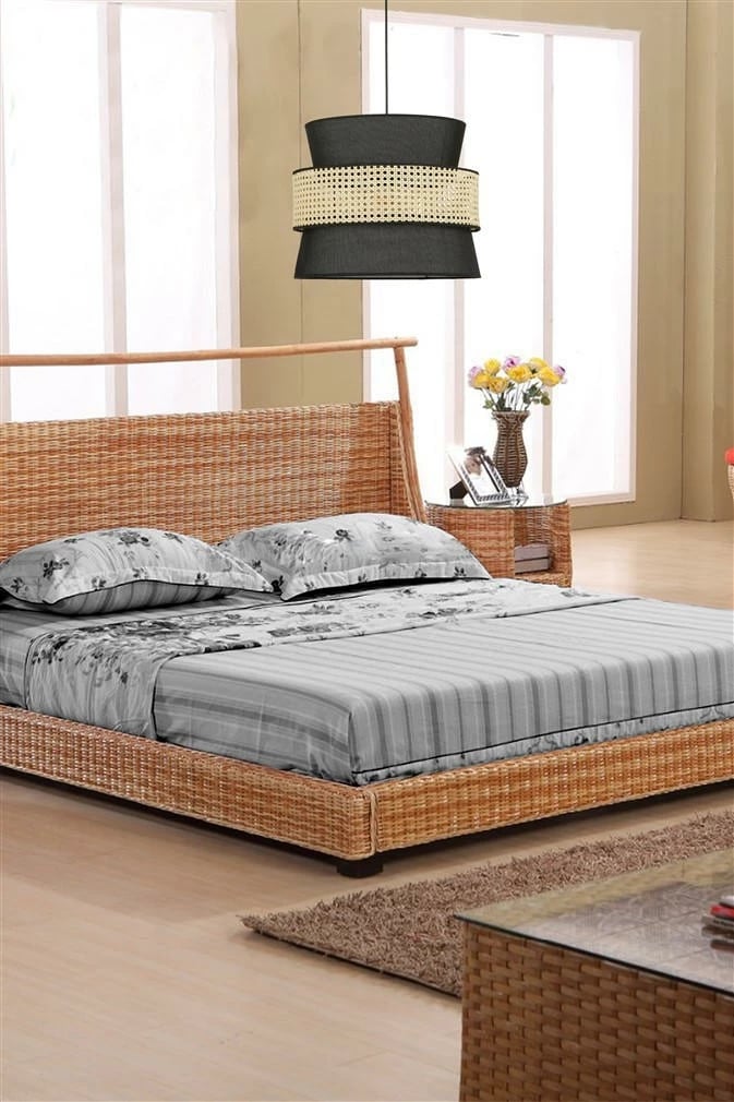 Llambë tavani Opviq Alice, ratan, anthracite/bezhë