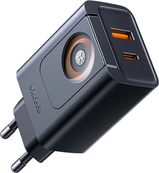 Karikues Mcdodo CH-3700 30W 2-në-1 USB-C+A, i zi