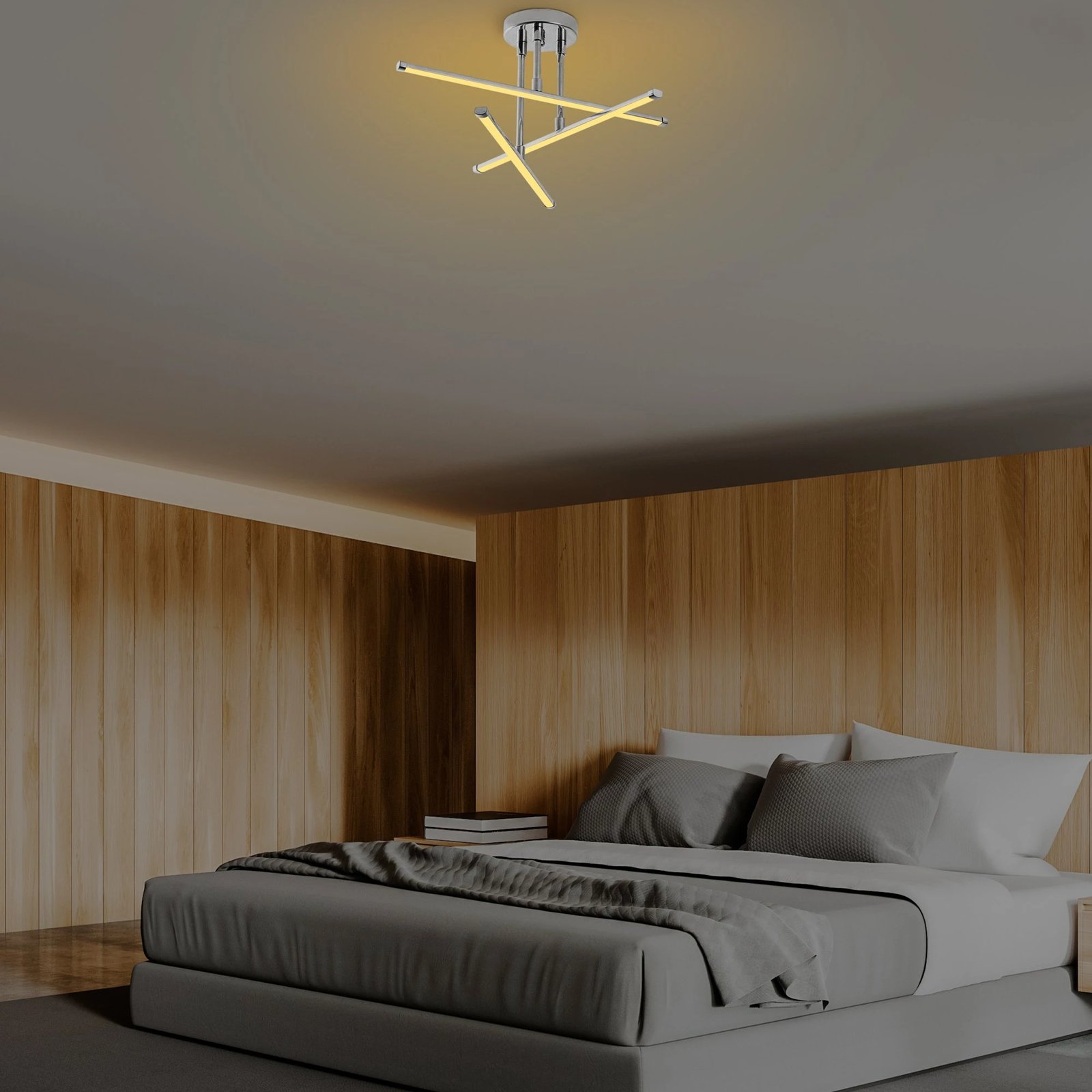 Llambë tavani Opviq, Ledflower-13652, krom, 51x26cm