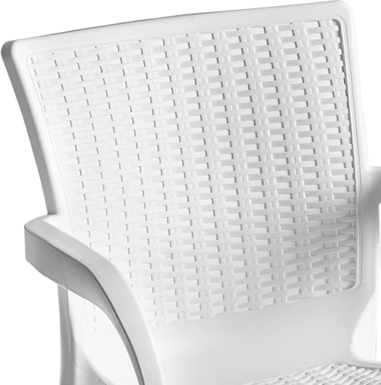 Set tavoline me karrige për terasë, Icon-Festive, 5 copë, PP, ngjyrë e bardhë