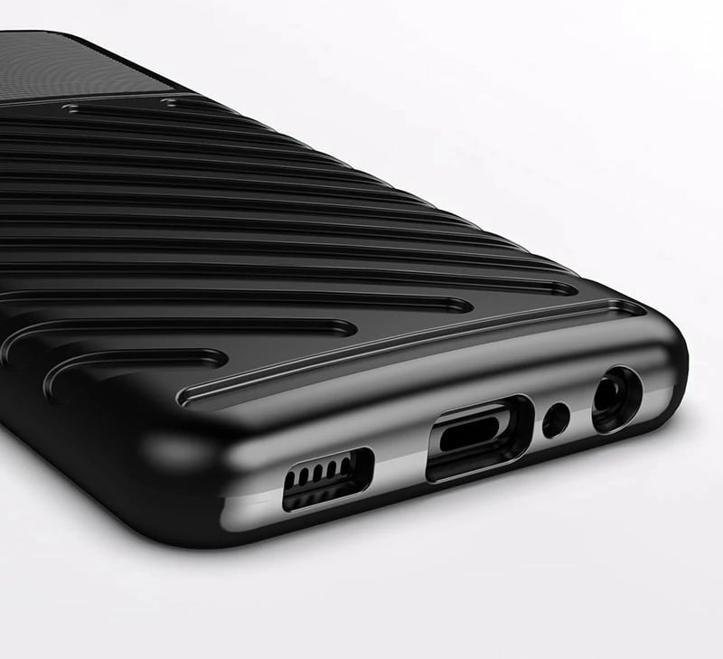 Mbështjellës Hurtel Thunder Case për Samsung Galaxy A22 4G, TPU, i zi