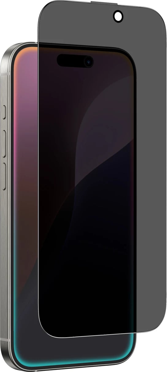 Xham mbrojtës AmazingThing Titan Privacy Glass për iPhone 16 Pro, i errët